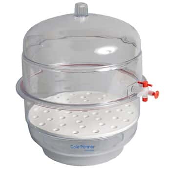 Cole-Parmer® Vacuum Desiccators with Clear Base, PC