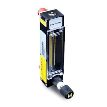 Cole-Parmer® Variable Area Flowmeters, 65 mm, Aluminum Mounting Fitting, Cartridge Valve