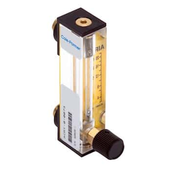 Cole-Parmer® Variable Area Water Flowmeters, Brass Fittings, No Valves