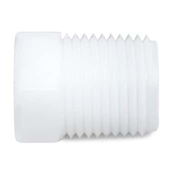 Threaded to Plug Fitting, Straight Adapter, Nylon