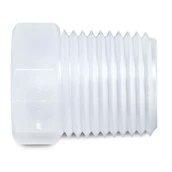 Threaded to Plug Fitting, Straight Adapter, PP