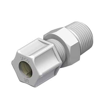 Compression to NPT(M) Adapter Fittings, PP, 10/pack