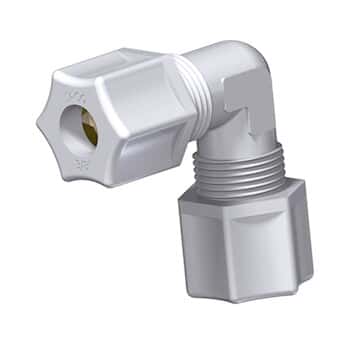 Compression Union Elbow Fittings, PP, 10/pack