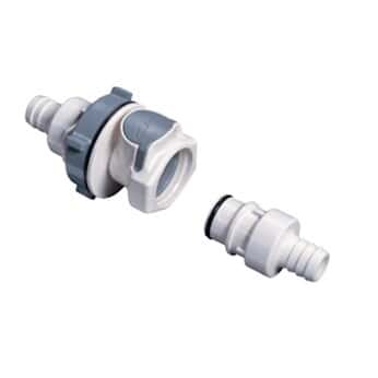 CPC® (Colder) HFCD35 Quick-Discount Fittings, Threaded Insert, Valved, Polysulfone