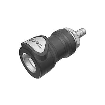 CPC® (Colder) NS4D Quick-Disconnect Fittings, Hose Barb Body & Insert, Valved, Polypropylene