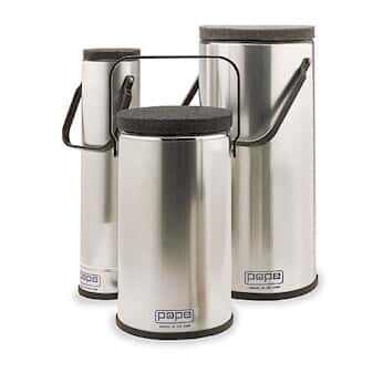 Cylindrical Metal Dewar Flasks with Handles