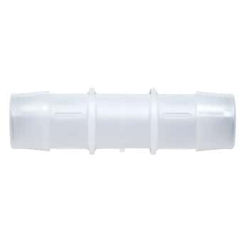 Eldon James Hose Barb Fittings, Straight Union, Animal-Derivative-Free Polypropylene