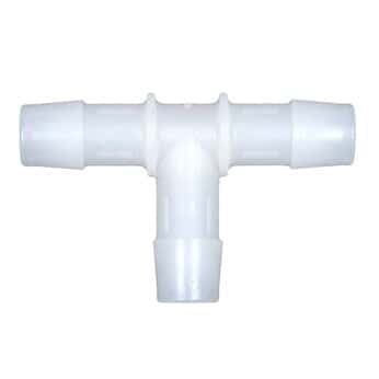 Eldon James Hose Barb Fittings, Tee Union, Natural Kynar®