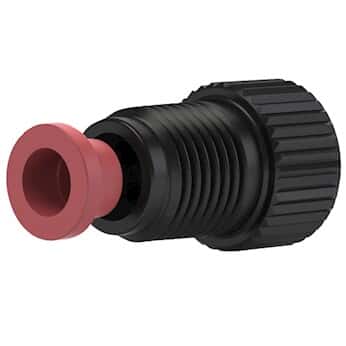 Idex® Flangeless Large Knurl Fitting Assemblies, 1/2-20 Flat-Bottom Connection