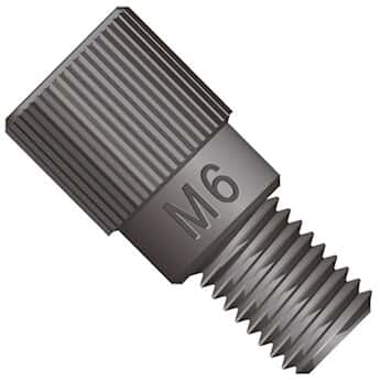Idex® Flangeless Standard Knurl Male Nuts, M6 Flat-Bottom Connection for 1/16