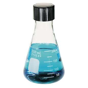PYREX Brand 4985 Screw-Cap Erlenmeyer Flasks