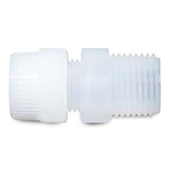 Saint-Gobain PharmaFluor ® Compression to NPT(M) Threaded Fitting, Straight Adapter PFA