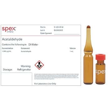Spex  Acetaldehyde Organic Standards, 1,000 µg/mL