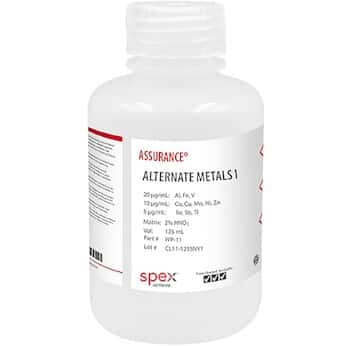 Spex  Assurance® Grade Alternate Metals Standards for AA & ICP