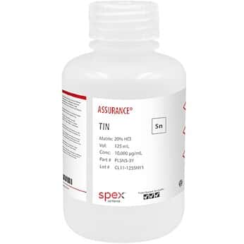 Spex  Assurance® Grade Tin, 10,000 µg/mL for AA and ICP