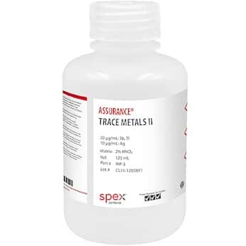 Spex  Assurance® Grade Trace Metals II Standards for AA & ICP