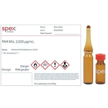 Spex  Polynuclear Aromatic Hydrocarbon (PAH) Mix, 2,000 µg/mL in Methylene Chloride:Benzene (50:50)