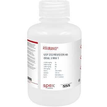 Spex  USP <232> Revision 40, Oral 3 Elemental Impurities Mixes