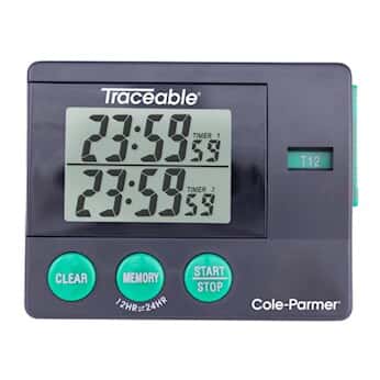 Traceable® Dual-Display Two-Memory Digital Timer with Calibration ...