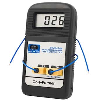 Traceable® Expanded Range Dual-Input Thermometers with Calibration