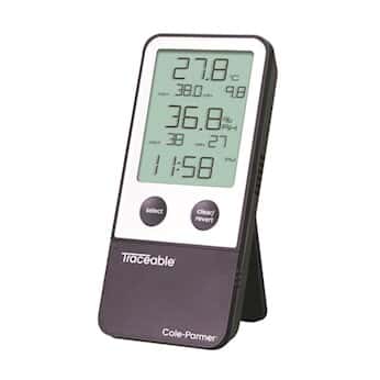 Traceable® Thermohygrometer with Clock