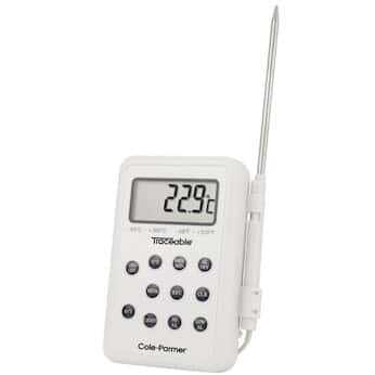 Traceable® Water-Resistant Data Logging Thermistor Thermometer with Calibration