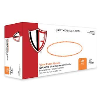 ヴァンガード Vanguard Safety A21A1 Powder-Free Vinyl Exam Gloves, 4 mil