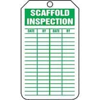 Accident Prevention Tags; Record Tags; Scaffold Inspection