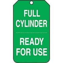 Accident Prevention Tags; Status Tags; Full Cylinder - Ready For Use