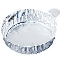 Cole-Parmer® Aluminum Weighing Dishes, Crimped Wall with Tab