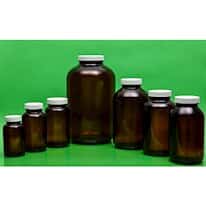 Cole-Parmer Amber Glass Wide Mouth Packer Bottles