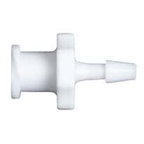 Cole-Parmer® Cleanroom Female Luer to Hose Barb Fittings, Straight Adapter, White Nylon