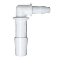 Cole-Parmer® Cleanroom Hose Barb Fittings, Reducing Elbow, White Nylon