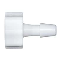 Cole-Parmer® Cleanroom Large-Bore Male Luer to Hose Barb Fittings, Straight Adapter, White Nylon