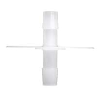 Cole-Parmer® Cleanroom Port Disk Hose Barb Fittings, Mini Dome, Natural Kynar® Flex