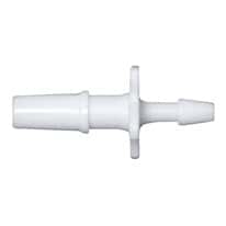 Cole-Parmer® Cleanroom Rotating Male Luer Lock to Barb Fittings, Straight Adapter, White Nylon