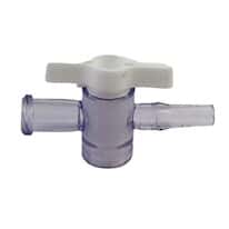 Cole-Parmer® Disposable 1-Way Stopcocks with Luer Fittings, Polycarbonate