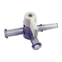 Cole-Parmer® Disposable 3-Way Stopcocks with Luer Fittings, Polycarbonate