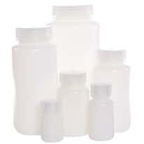 Cole-Parmer® Economy Wide-Mouth Plastic Bottles, HDPE