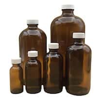 Cole-Parmer® Pre-Cleaned EPA Narrow-Mouth Bottles, Amber Glass