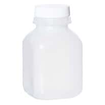 Cole-Parmer Pre-Cleaned Juice-Style, Square Bottles; HDPE