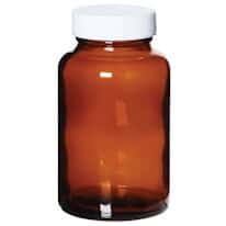 Cole-Parmer Pre-Cleaned, Round Wide-Mouth Glass Bottles