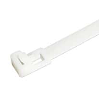 Cole-Parmer® Reusable Releasable Cable Zip Ties, White Nylon