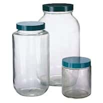Cole-Parmer® Safety Coated Sample Jars, Clear Glass