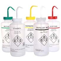 Cole-Parmer® Safety Wash Bottles, LDPE, Vented