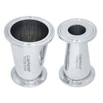 Cole-Parmer® Sanitary Clamp Fittings, Straight Concentric Reducer, 316 Stainless Steel