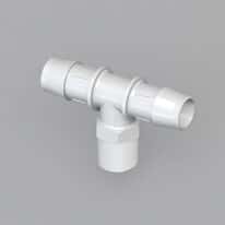 Cole-Parmer® Threaded to Hose Barb Fitting, Tee Adapter, PP