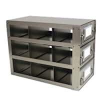 Cole-Parmer® Upright Freezer Drawer Racks for Microtube Boxes with 2 7/16" Max Height