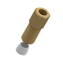 Cole-Parmer® VapLock™ Adapter Fittings, Compression to Threaded UNF(M), Straight, for Semi-Rigid Tubing