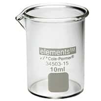 Cole-Parmer® elements™ Plus Class A, Type 1 Glass Griffin Low-Form Beakers